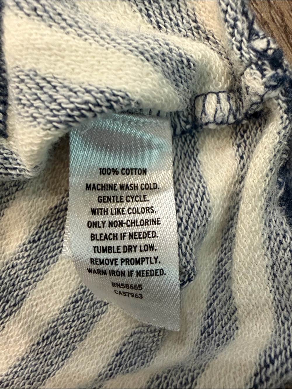 Tucker + Tate Baby Striped Hoodie Sweatshirt Blue & White 18M - Picture 6 of 6